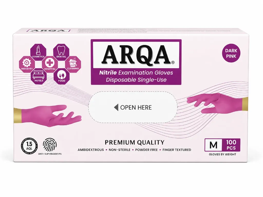 GLOVES MEDIUM FREE POWDER PINK